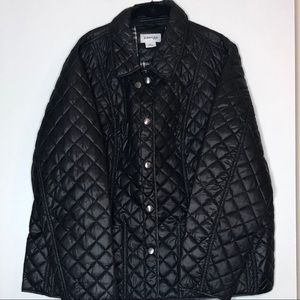 St. John’s Bay Plus Size Black Quilted Jacket